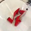 Prada Heel 7cm Patent Leather Triangle Logo Mules Patent Red 2020