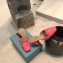 Prada Heel 7cm Patent Leather Triangle Logo Mules Patent Pink 2020