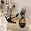 Jimmy Choo Heel 10cm LANG/LANCE Sandals Glitter Black 2020