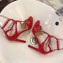 Jimmy Choo Heel 10cm LANG/LANCE Sandals Patent Red 2020