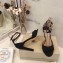 Jimmy Choo Heel 10cm EMSY Sandals Glitter Black 2020