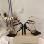 Jimmy Choo Heel 10cm EMSY Sandals Glitter Black 2020