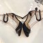 Jimmy Choo Heel 10cm EMSY Sandals Glitter Black 2020