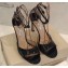 Jimmy Choo Heel 10cm EMSY Sandals Patent Black 2020