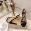 Jimmy Choo Heel 10cm TESCA Sandals Glitter Black 2020