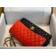 Chanel Bi-color Classic Flap Medium Bag in Patent Calfskin Red/Black/Gold