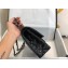 Chanel Bi-color Classic Flap Medium Bag in Patent Calfskin Navy Blue/Black/Silver