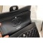 Chanel Bi-color Classic Flap Medium Bag in Patent Calfskin Navy Blue/Black/Silver