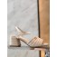 Fendi Promenade Slingbacks Sandals Suede White with Wide Topstitched Band 2020