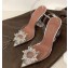 Amina Muaddi Heel 10cm Begum Glass Slingback Pumps Transparent PVC
