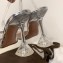 Amina Muaddi Heel 10cm Begum Glass Slingback Pumps Transparent PVC