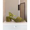 Fendi Promenade Slingbacks Sandals Suede Green with Wide Topstitched Band 2020