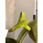 Fendi Promenade Slingbacks Sandals Suede Green with Wide Topstitched Band 2020