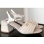 Fendi Promenade Slingbacks Sandals Suede White with Wide Topstitched Band 2020