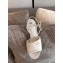 Fendi Promenade Slingbacks Sandals Suede White with Wide Topstitched Band 2020