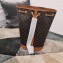 Celine Triomphe Canvas Vertical Drawstring Bucket Bag Brown 2020