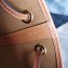 Celine Triomphe Canvas Vertical Drawstring Bucket Bag Brown 2020