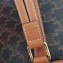 Celine Triomphe Canvas Vertical Drawstring Bucket Bag Brown 2020