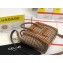 Celine Nano Luggage Bag in Houndstooth and Natural Calfskin Brown 2020
