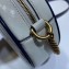 Gucci Diagonal GG Marmont Mini Round Shoulder Bag 550154 White/Blue 2020