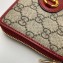 Gucci 1955 Horsebit Zip Around Wallet 621889 GG Canvas Red 2020