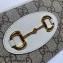 Gucci 1955 Horsebit Zip Around Wallet 621889 GG Canvas White 2020