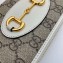 Gucci 1955 Horsebit Zip Around Wallet 621889 GG Canvas White 2020