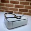 Gucci Diagonal GG Marmont Mini Shoulder Bag 446744 White/Blue 2020
