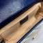 Gucci Diagonal GG Marmont Mini Shoulder Bag 446744 White/Blue 2020
