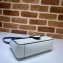Gucci Diagonal GG Marmont Small Shoulder Bag 443497 White/Blue 2020