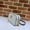 Gucci Diagonal GG Marmont Mini Shoulder Camera Bag 448065 Leather White/Blue 2020