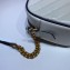Gucci Diagonal GG Marmont Small Shoulder Camera Bag 447632 Leather White/Blue 2020