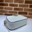 Gucci Diagonal GG Marmont Small Shoulder Camera Bag 447632 Leather White/Blue 2020