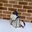 Gucci Diagonal GG Marmont Mini Top Handle Bag 583571 White/Blue 2020