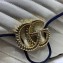 Gucci Diagonal GG Marmont Mini Top Handle Bag 583571 White/Blue 2020