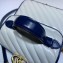 Gucci Diagonal GG Marmont Mini Top Handle Bag 583571 White/Blue 2020