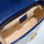 Gucci Diagonal GG Marmont Mini Top Handle Bag 583571 White/Blue 2020