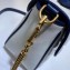 Gucci Diagonal GG Marmont Small Top Handle Bag 498110 White/Blue 2020
