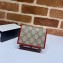Gucci 1955 Horsebit Card Case Wallet 621887 GG Canvas Red 2020