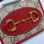 Gucci 1955 Horsebit Card Case Wallet 621887 GG Canvas Red 2020