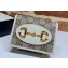 Gucci 1955 Horsebit Card Case Wallet 621887 GG Canvas White 2020