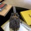 Fendi Jacquard Fabric Interlace Mon Tresor Mini Bucket Bag Brown 2020