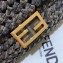 Fendi Jacquard Fabric Interlace Medium Baguette Bag Brown 2020