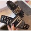 Dior Heel 5.5cm Dway Slides Mules in Oblique Embroidered Cotton Black