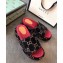 Gucci GG Canvas Platform Slide Sandals 573018 Black 2020