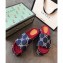 Gucci GG Canvas Platform Slide Sandals 573018 Blue 2020