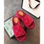 Gucci GG Canvas Platform Slide Sandals 573018 Fuchsia 2020