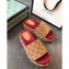 Gucci GG Canvas Platform Slide Sandals 573018 Beige 2020