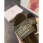 Dior Heel 5.5cm Dway Slides Mules in Oblique Embroidered Cotton Green