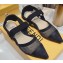 Fendi Colibri Tech Mesh Slingbacks Sabots Flats Black 2020